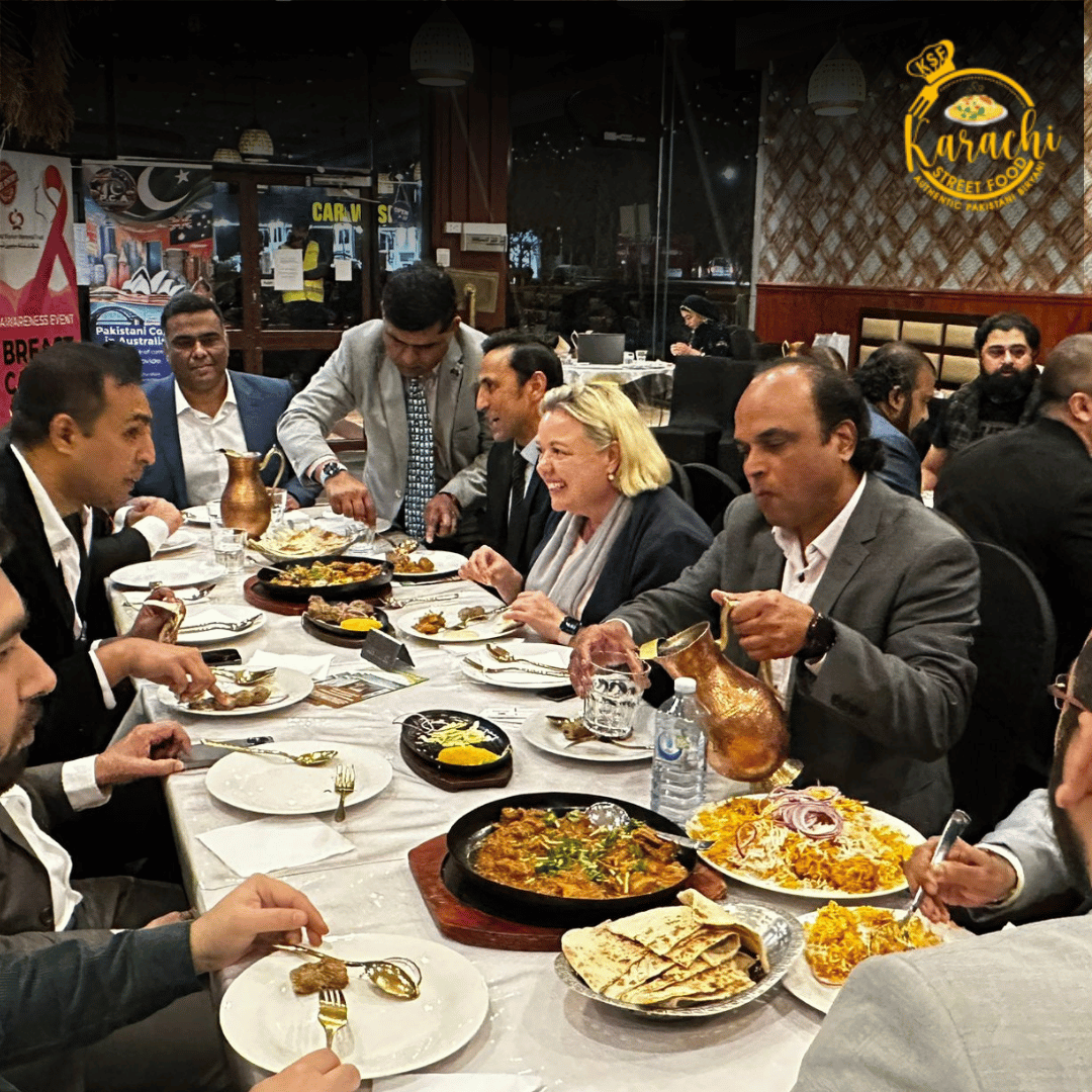 Guests enjoying food